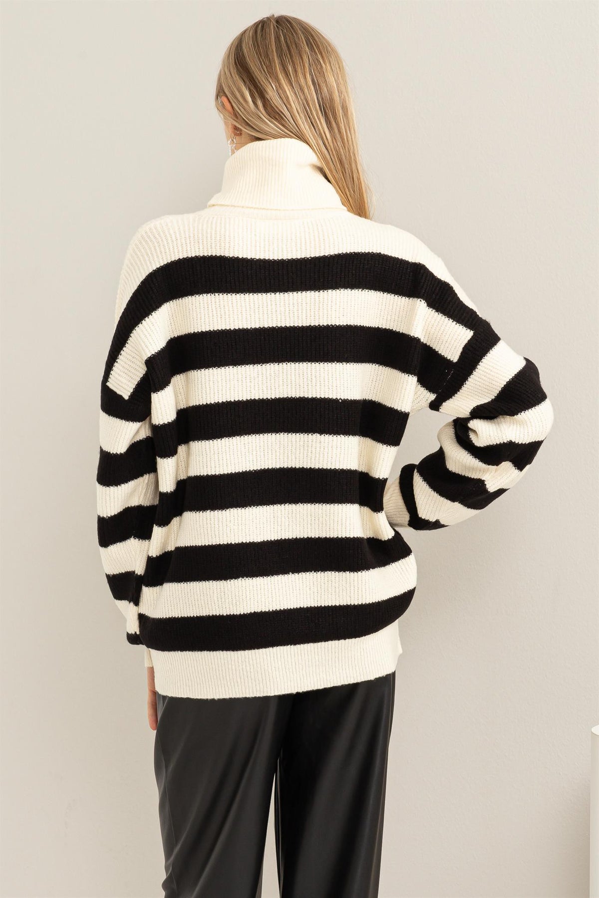 Casually Flawless Striped Turtleneck