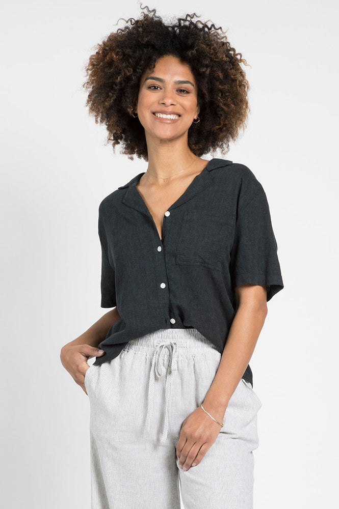 Drew Front Button Top
