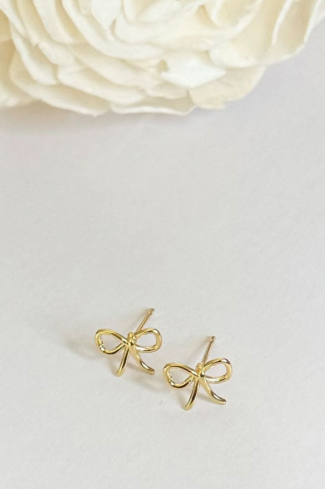 Gold Bow Earrings