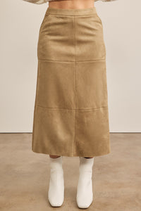 Around The Corner Suede Skirt