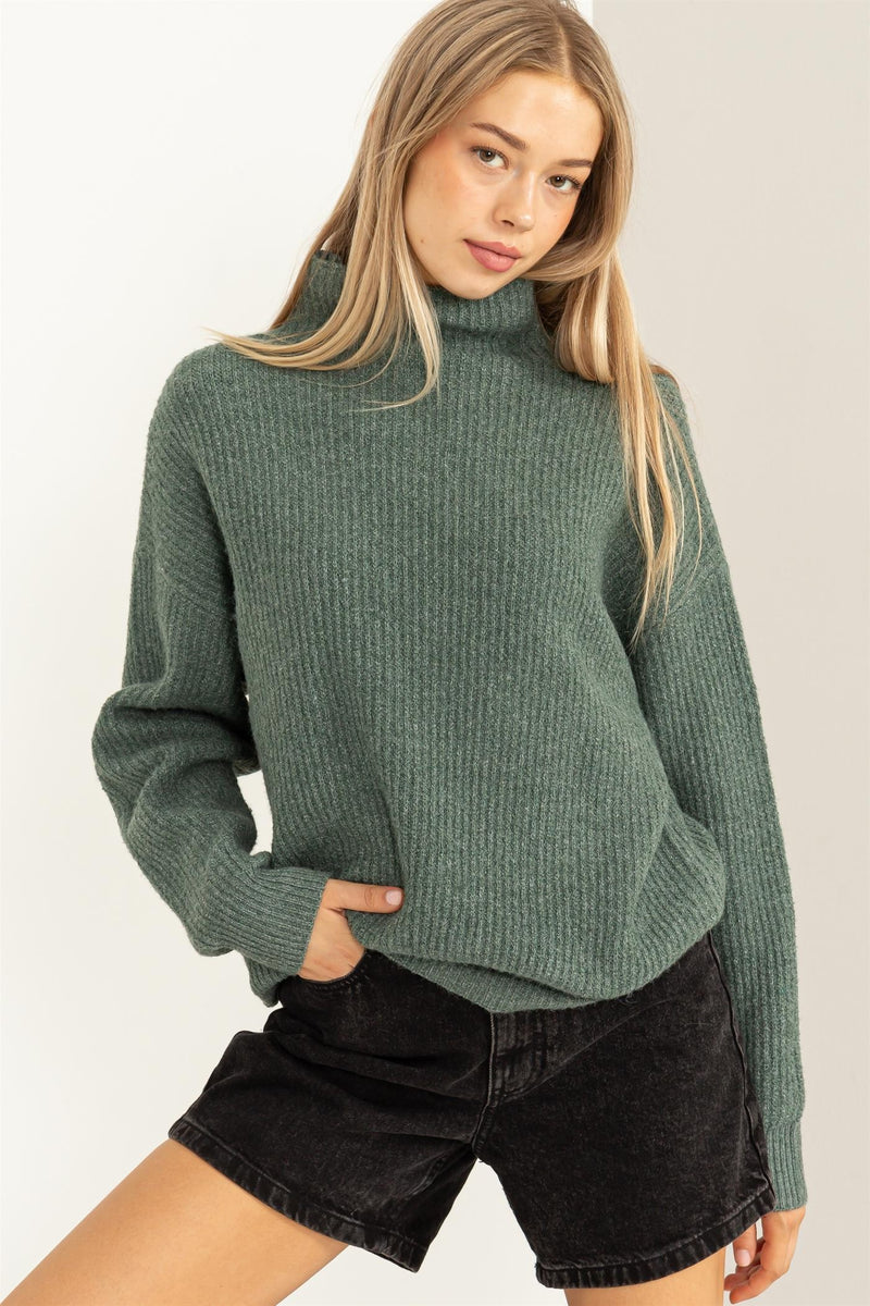 Bouncin Around High Neck Sweater