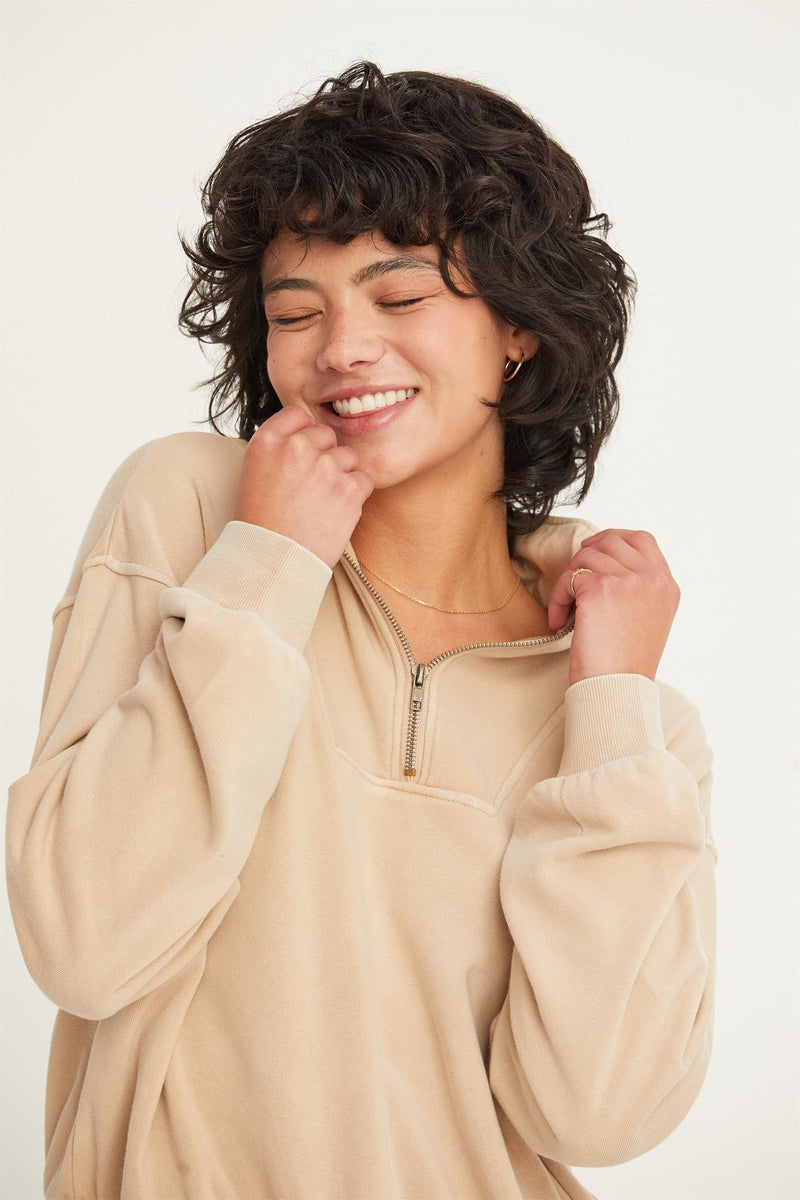 Laid Back Zip Pull Over