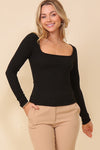 I'm Good Square Neck Long Sleeve Top