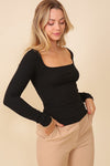 I'm Good Square Neck Long Sleeve Top