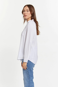 Ginger White Button Up Top