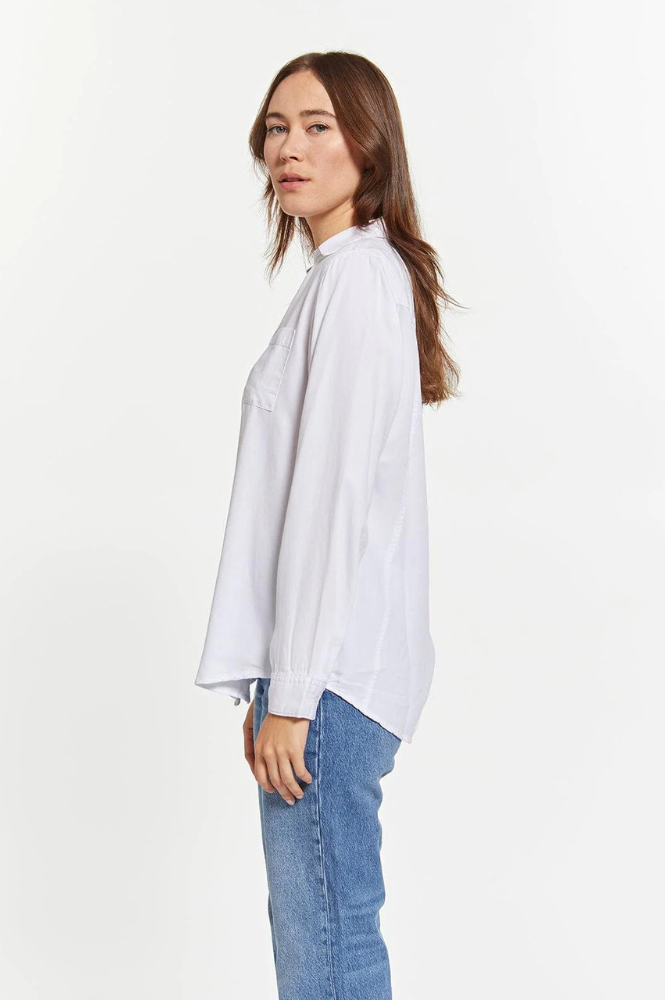 Ginger White Button Up Top