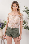 Let's Fly Away Off Shoulder Top
