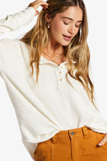 New Anyway Long Sleeve Henley Top