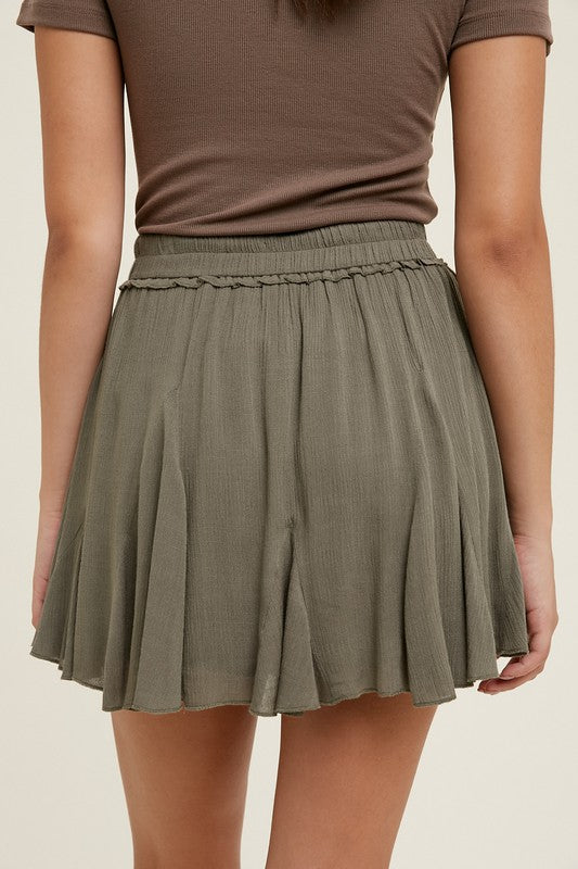 Adore You Drawstring Mini Skirt