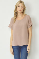 Lets Go Rolled Up Cap Sleeve Top