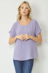 Lets Go Rolled Up Cap Sleeve Top