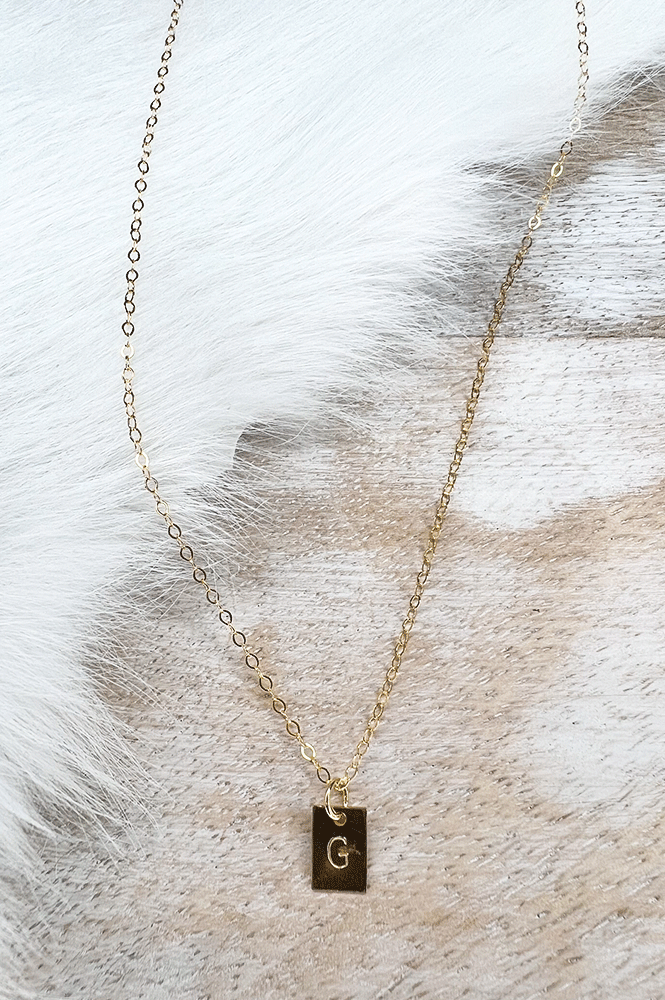 Gold Initial Necklace