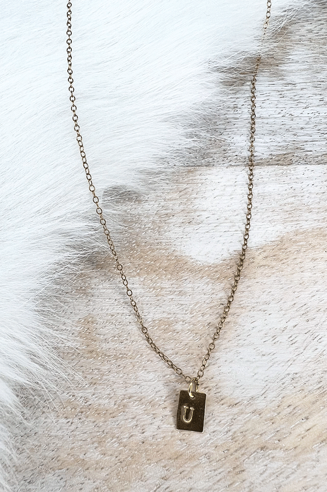 Gold Initial Necklace