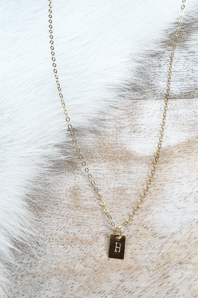 Gold Initial Necklace